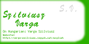 szilviusz varga business card